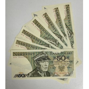 50 i 100 zł 1986-1988 - zestaw (22szt)