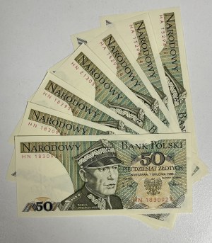 50 and 100 zloty 1986-1988 - set (22pcs)
