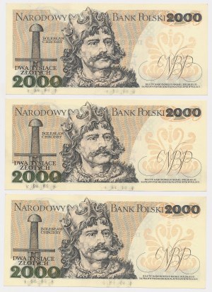 PLN 2,000 1977 - L, M, P - set (3pcs)
