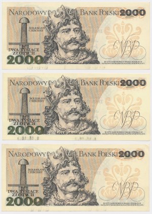 PLN 2,000 1977 - L, M, P - set (3pcs)