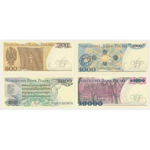 500 - 10.000 zł 1982-1988 - zestaw (4szt)