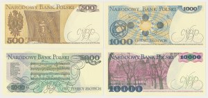 500 - 10 000 PLN 1982-1988 - set (4pcs)