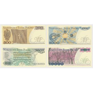 500 - 10.000 zł 1982-1988 - zestaw (4szt)