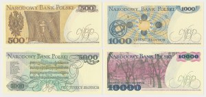 500 - 10 000 PLN 1982-1988 - set (4pcs)