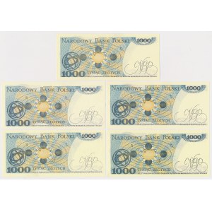 1.000 zł 1982 - MIX serii - zestaw (5szt)