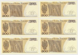 500 zł 1982 - Série MIX - set (6pcs)