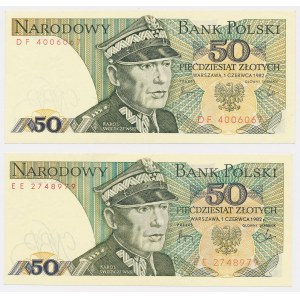50 zł 1982 - DF, EE - zestaw (2szt)
