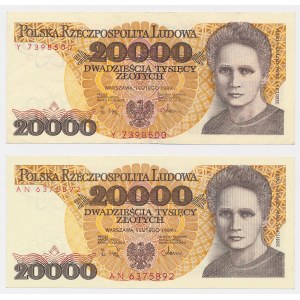 20.000 zł 1989 - Y, AN - zestaw (2szt)