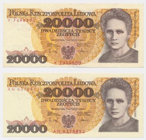 20.000 zł 1989 - Y, AN - zestaw (2szt)