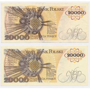 20.000 zł 1989 - Y, AN - zestaw (2szt)