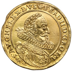 Silésie, Ferdinand II, 5 ducats 1628, Wrocław - très rare