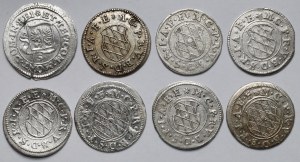 Germany, 2 krajcars (17th century) - set (8pcs)