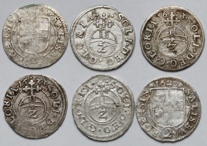 Germany, 2 krajcars (17th century) - set (6pcs)
