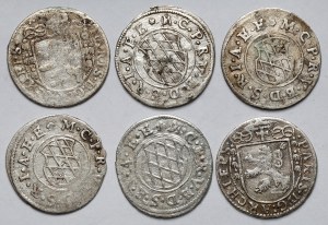 Germany, 2 krajcars (17th century) - set (6pcs)
