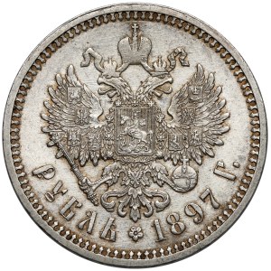Rosja, Mikołaj II, Rubel 1897 AG, Petersburg