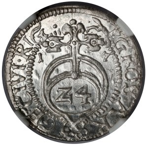 Sigismond III Vasa, Halfpenny / Grosz Riga 1617 - BEAUTÉ