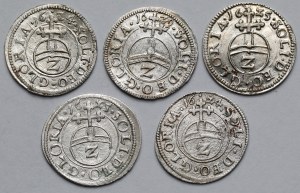 Allemagne, 2 krajcars (17ème siècle) - set (5pc)