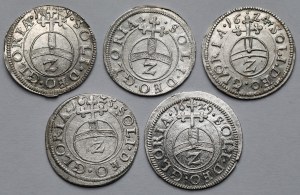 Allemagne, 2 krajcars (17ème siècle) - set (5pc)