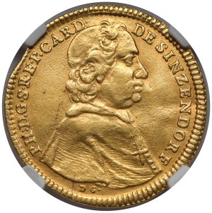 Silésie, Filip Ludwik von Sinzendorf, Ducat 1738 DG, Nysa - RARE