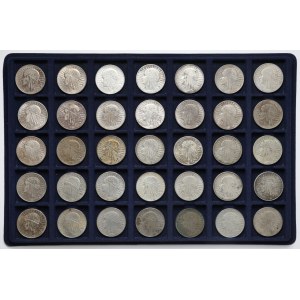 Głowa Kobiety 10 złotych 1932-1933 - pakiet (35szt)