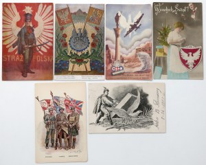 Cartes postales patriotiques (6pcs)