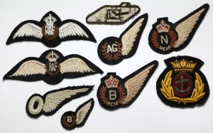 UK, Royal Air Force (RAF) and other patches - set (9pcs)