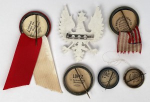 Polonia in the USA, badges patriotiques - set (6pcs)