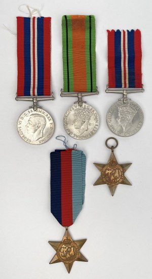 Royaume-Uni, décorations de la Seconde Guerre mondiale - set (5pc)
