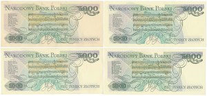 PLN 5 000 1982-1988 - set (4pc)