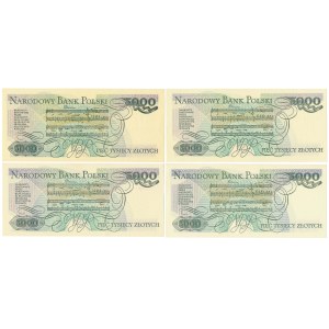 5.000 zł 1982-1988 - zestaw (4szt)