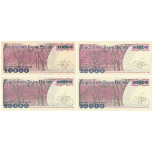 10.000 zł 1987-1988 - T, DE, DM - zestaw (4szt)