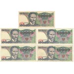 10.000 zł 1988 - zestaw (5szt)