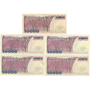 10.000 zł 1988 - zestaw (5szt)