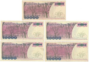 PLN 10,000 1988 - set (5 pcs)