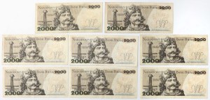 PLN 2,000 1979-1982 - set (8 pcs)