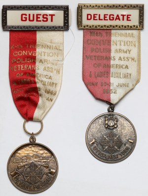 Association of Veterans of the Polish Army in the USA, Medals 1949 and 1952 - set (2pcs)