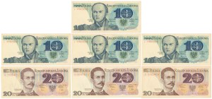 PLN 10 et 20 1982 - set (7pcs)