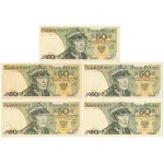 50 zł 1979-1982 - MIX serii - zestaw (5szt)