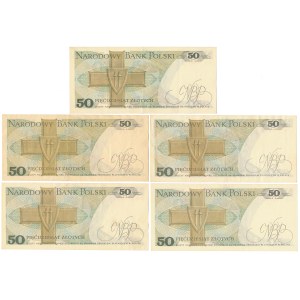 50 zł 1979-1982 - MIX serii - zestaw (5szt)