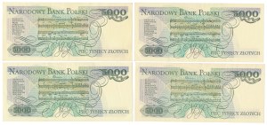 PLN 5,000 1988 - CP, CZ, DY, EA - set (4 pcs)