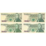 5.000 zł 1988 - CE, CK, CT, DU - zestaw (4szt)