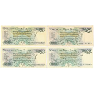 5.000 zł 1988 - CE, CK, CT, DU - zestaw (4szt)