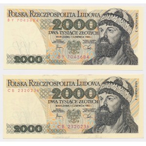 2.000 zł 1982 - BY, CB - zestaw (2szt)