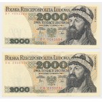 2.000 zł 1982 - BY, CB - zestaw (2szt)