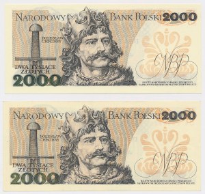 PLN 2,000 1982 - BY, CB - set (2pcs)