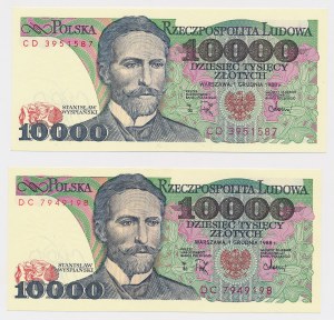 PLN 10,000 1988 - CD, DC - set (2pcs)