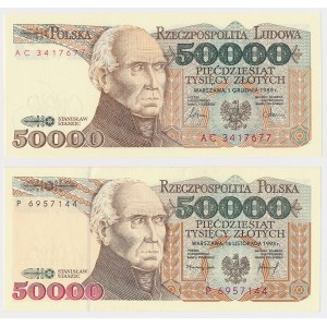 50.000 zł 1989 - AC i 50.000 zł 1993 - P (2szt)