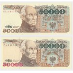 50.000 zł 1989 - AC i 50.000 zł 1993 - P (2szt)