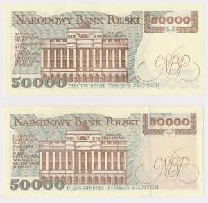 50 000 PLN 1989 - AC et 50 000 PLN 1993 - P (2pc)
