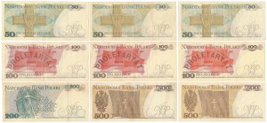 Set of 10 - 500 zloty 1976-1982 - rarer years (9pcs)